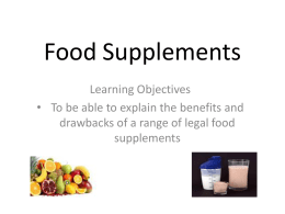 Food Supplements