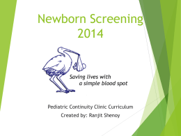 Screening and Periodicity Guidelines