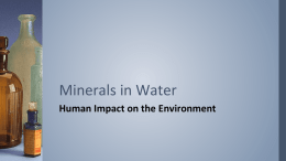 Minerals in Water