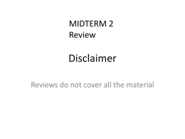 Review for final