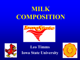 milk composition - Iowa State University: Animal Science Computer