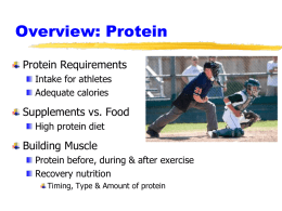Protein - De Anza College
