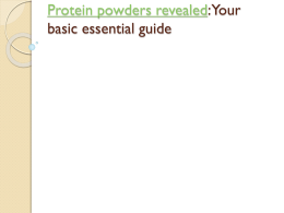 Protein powders revealed: Your basic essential guide