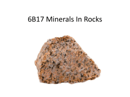 B17 minerals in rocks ppt