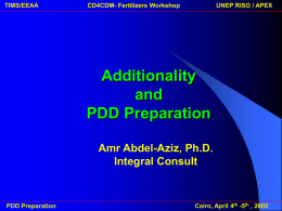 (BL), ِAdditionality, Project Design Document (PDD)