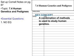 7.4 Human Genetics and Pedigrees