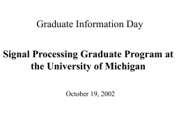sp,grad,day - EECS - University of Michigan