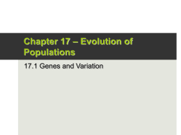 17.1 – Genes and Variation