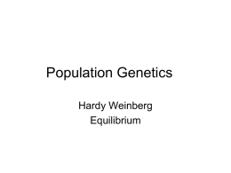 Mendelian Genetics in Populations