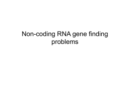 Lecture 10 (09/27/2007): RNA folding problem