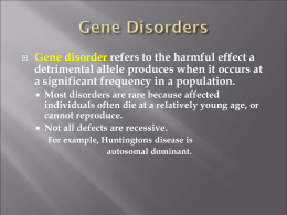 Gene Disorders