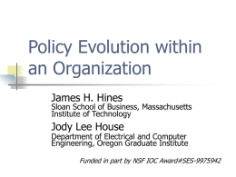 policy evolution within an organization