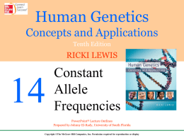 Human Genetics - Chapter 14