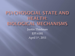 Social Inequality, Psychology, and Health: Biological Mechanisms