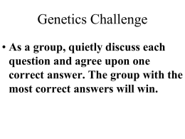 Genetics Chalkboard Challenge