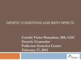 Genetic Conditions and Birth Defects