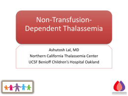 Non-Transfusion-Dependent Thalassemia