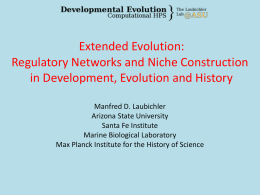 Extended Evolution - Projects at Harvard