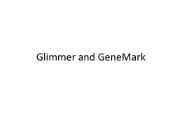 Glimmer and GeneMark