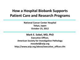 How a Hospital Biobank Supports Patient Care and
