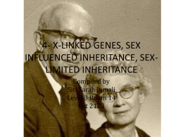 X-Linked Genes, Sex Influenced, Inheritance