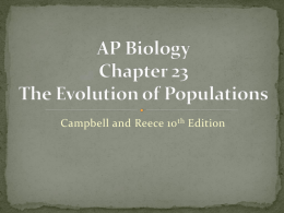 C23 Evolution of Populations
