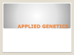 chapter 27 - applied genetics