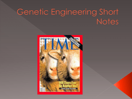 Genetic Engineering Short Notes