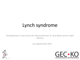 Lynch Syndrome - GEC-KO