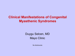 Congenital Myasthenia