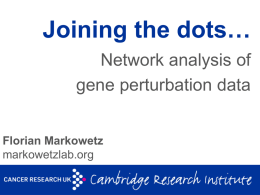 Joining the Dots: Network Analysis of Gene Perturbation Screens