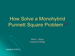 How Solve a Punnett Square Problem