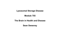 Lysosomal Storage Disease