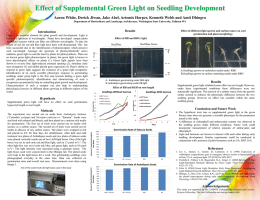 Effect of Supplemental Green Light on Seedling Development Aaron
