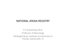 National Ataxia Registry - National Ataxia Foundation