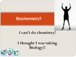Making Biochemistry Meaningful