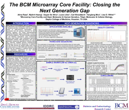 The BCM Microarray Core Facility