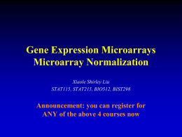 Microarrays and array normalization