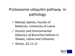 Proteasome-ubiquitin pathway in pathology