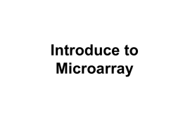 Microarray - Clemson University