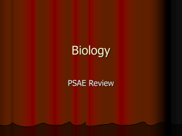 PSAE Biology Review