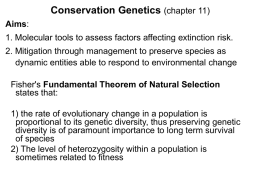 Genetics in conservation biology