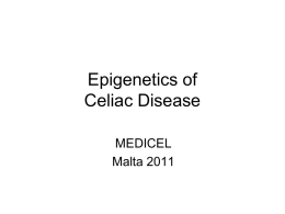 Epigenetics of Coeliac Disease