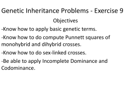 Genetic Inheritance Problems - Exercise 9