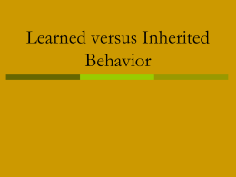 Learned versus Inherited-0