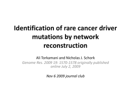 Identification of rare cancer driver mutations by network