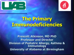 Primary Immunodeficiencies