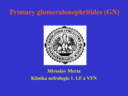 Primary glomerulonephritides