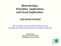 Biotechnology: Principles, Applications