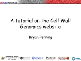 CWGIntroNew - Cell Wall Genomics